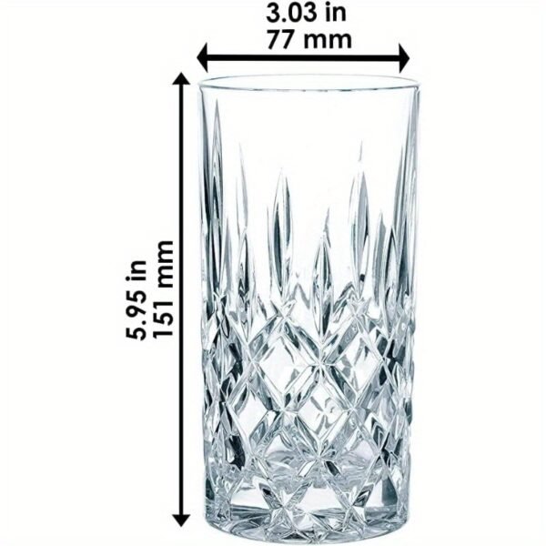 1728217707816-f3571c2af6814cac854345986b452a65-goods.jpeg Nachtmann Noblesse Collection Long Drink Glasses | 1pc cocktail Cups | Made of Crystal Glass | 6-Inch Highball Glasses