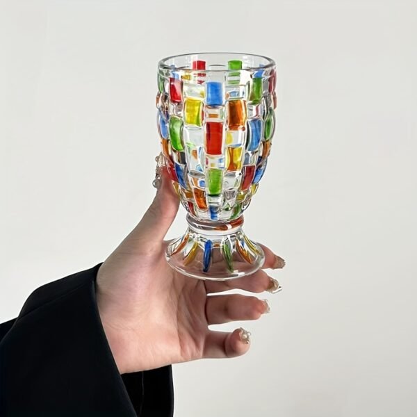 717cf5d0-338f-44ca-be8b-f7e48ffcfa5d.jpg Vintage Glass Water Cups for Juice, Painted Woven Whiskey Glasses, Champagne Flutes, Beer Mugs, And Spirits Glasses