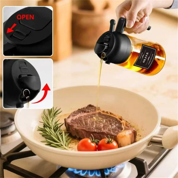 S2214d1b1cb2d4710b5adb6c570a82856h.webp 2pcs Oil Sprayer for Cooking, Kitchen 2 in 1 Spray and Pour Olive Oil Dispenser with Stickers,470ML Glass Oil Spray Bottle