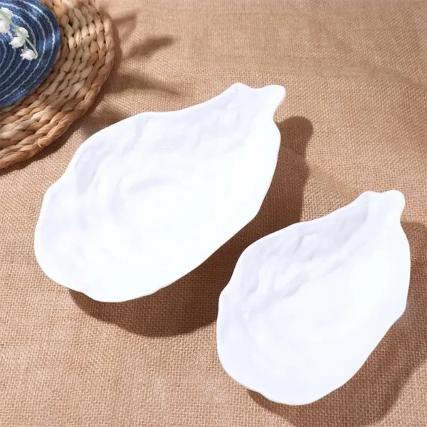S777dbc85f7c845758be42c664a13c37dO.webp Tableware Ceramic Sashimi Plate Oyster Shell Shape Creative Storage Dish Multi-Function Reusable Salad Plate Fruit