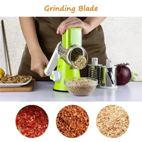 S7f416f44ac6842b689b3bf883558dbbar.webp Manual Rotary Cheese Grater for Vegetable Cutter Potato Slicer Mandoline Multifunctional Vegetable Chopper Kitchen Accessories
