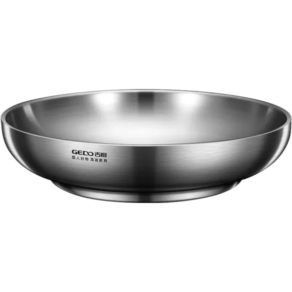 S89d4eff6177146229f9081129fb853894.webp Ultra Thick 304 Stainless Steel Banquet Plate LFGB Certification Heat Insulation Dinner Dish Fall Resistant Baby Tableware
