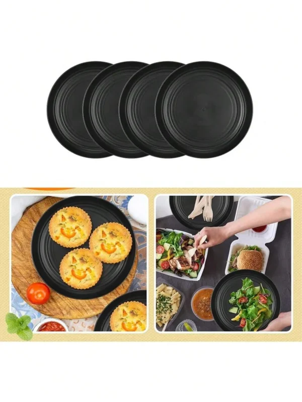 Saae0fce9bf8a47a6ba3b74ec4bd03182U.webp 12pcs Reusable plastic PP plates, dishwasher and microwave safe