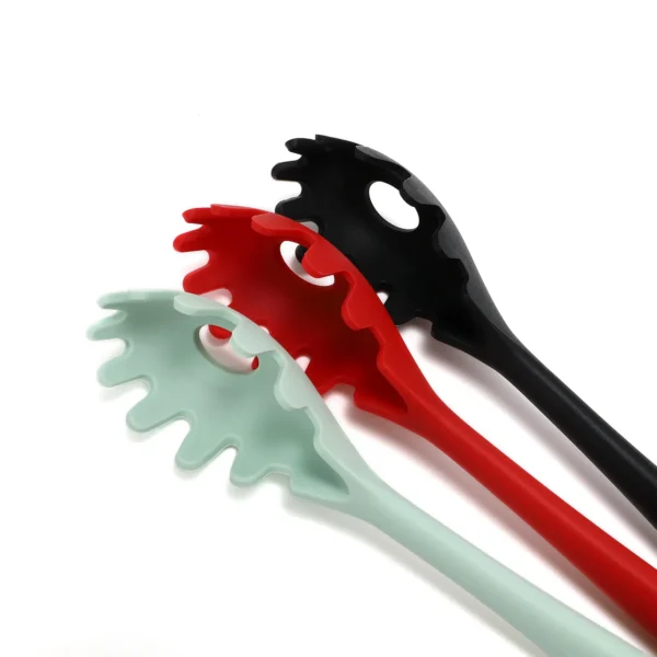 Sc5e50209e0424e0984e262fb7c160364f.webp 11.2 inch Pasta Fork Premium Silicone Spaghetti Strainer Heat Resistant Noodle Spoon Server Food Grade Kitchen Cooking Tools - Assorted Colors