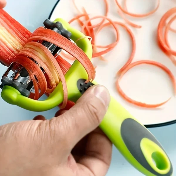 Sdd9525d426024b4bb7fa90a407522bbcD.webp 3 in 1 Rotary Peeler Fruit Vegetables Cabbage Graters Salad Carrot Potato Slicer Kitchen Multifunction Grater Julienne Peeler
