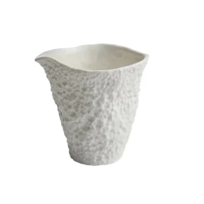 Ceramic Gravy Boats Restaurant Creative Rock Texture Steak Sauce Pot Milk Cup Household Specialty Pure White Tableware