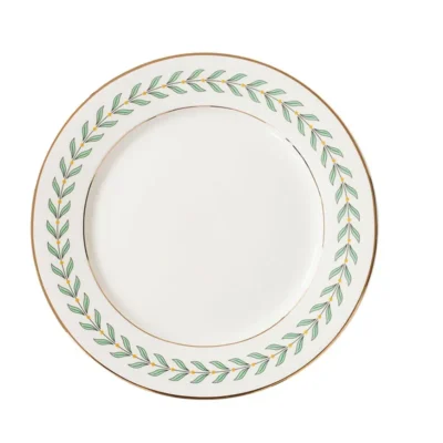 Sf23dfe9b2b164f3ba8411a1ced21e33bd.webp Korean Green Leaf Dinner Plate, Saucer Set Ins Beautiful Dessert Salad Ceramic Plate for Food Crockery