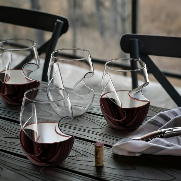 a6592dae-1f6b-4c2b-b643-8b300fab69d0.jpg 4pcs 16oz Novelty Glass Cups, High Borosilicate Glass, Elegant Curves, Glassware, Wine Glasses