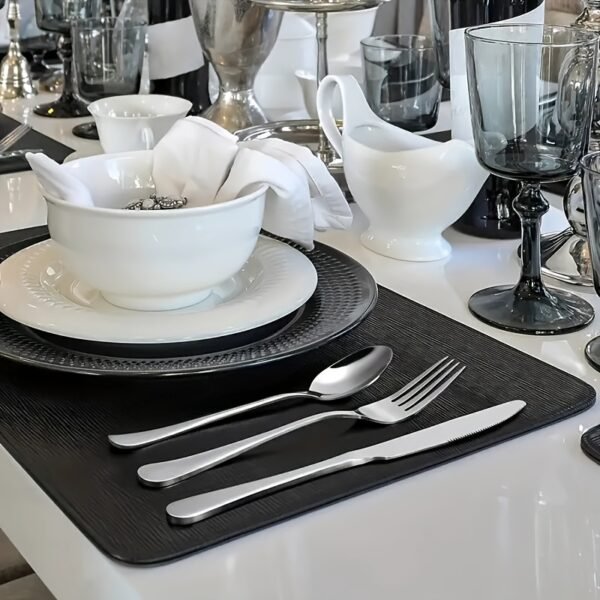 12pcs Fork and Spoon Silverware Set, Food-Grade Stainless Steel Cutlery Set