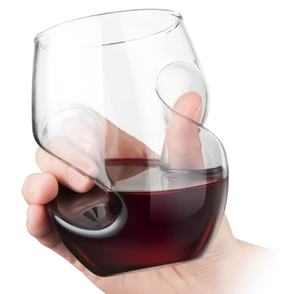 e1c228bb-9ab8-4358-b0e5-f92ad2b8b131.jpg 4pcs 16oz Novelty Glass Cups, High Borosilicate Glass, Elegant Curves, Glassware, Wine Glasses